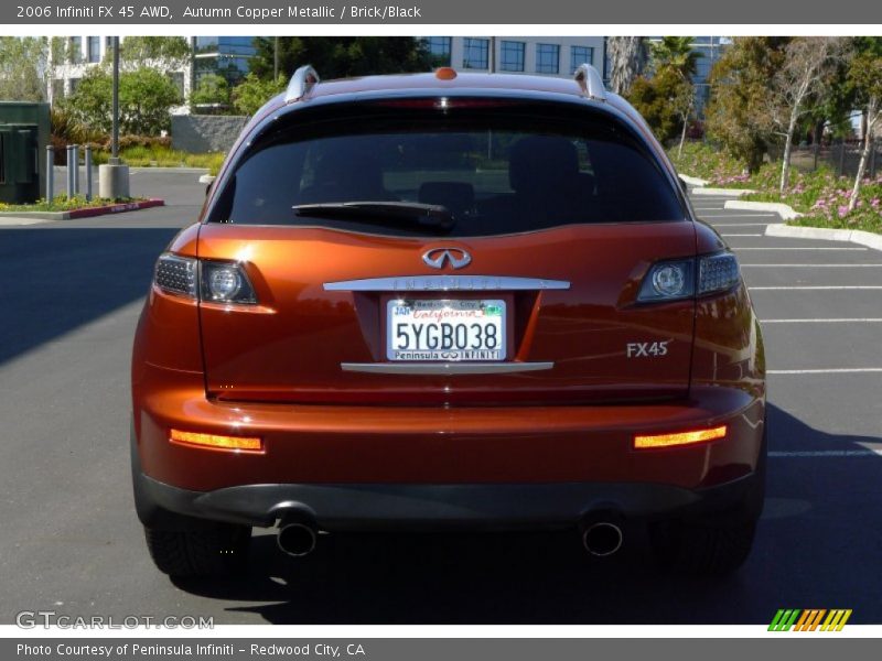 Autumn Copper Metallic / Brick/Black 2006 Infiniti FX 45 AWD