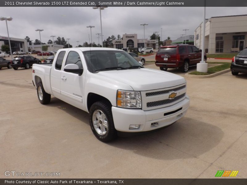 Summit White / Dark Cashmere/Light Cashmere 2011 Chevrolet Silverado 1500 LTZ Extended Cab