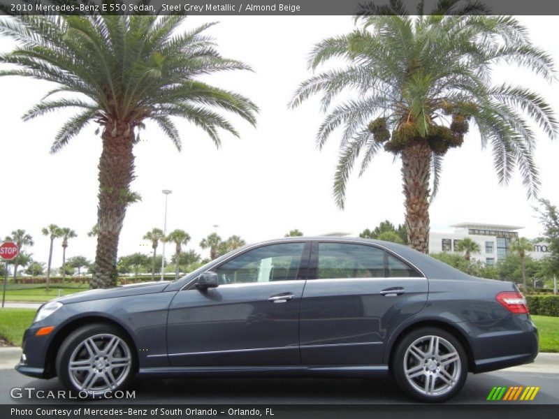 Steel Grey Metallic / Almond Beige 2010 Mercedes-Benz E 550 Sedan