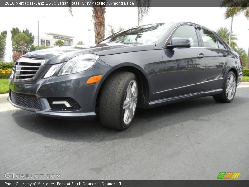 Steel Grey Metallic / Almond Beige 2010 Mercedes-Benz E 550 Sedan
