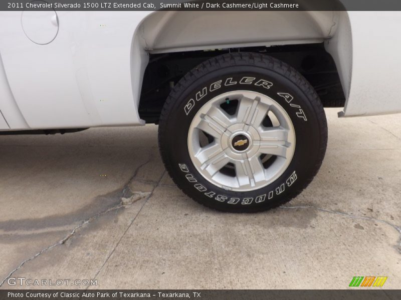 Summit White / Dark Cashmere/Light Cashmere 2011 Chevrolet Silverado 1500 LTZ Extended Cab