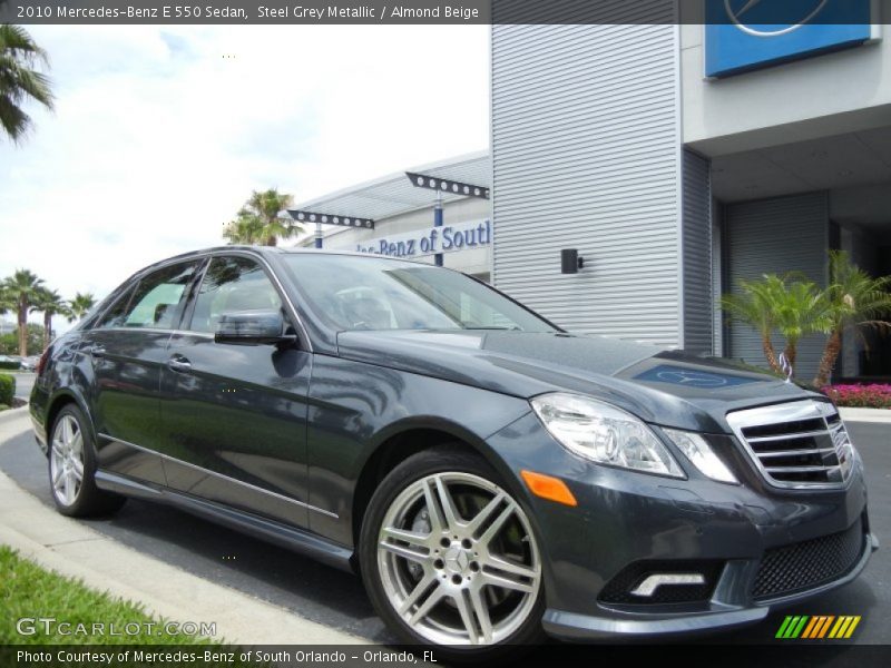 Steel Grey Metallic / Almond Beige 2010 Mercedes-Benz E 550 Sedan