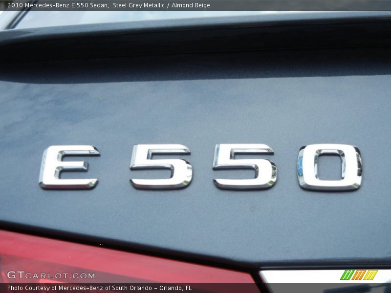 Steel Grey Metallic / Almond Beige 2010 Mercedes-Benz E 550 Sedan