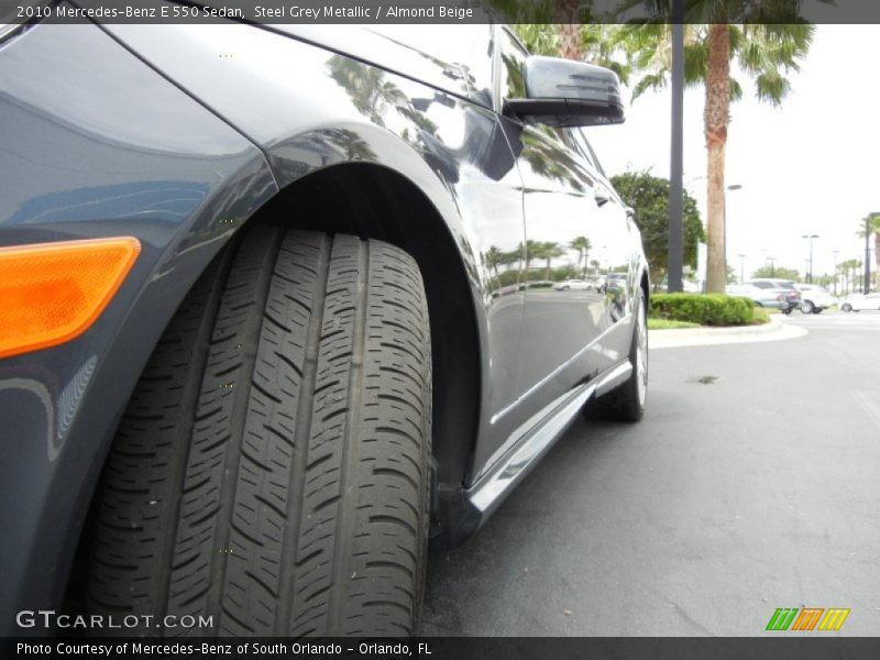 Steel Grey Metallic / Almond Beige 2010 Mercedes-Benz E 550 Sedan