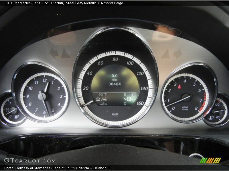 Steel Grey Metallic / Almond Beige 2010 Mercedes-Benz E 550 Sedan