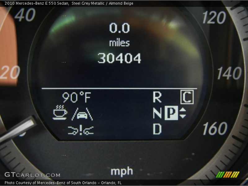 Steel Grey Metallic / Almond Beige 2010 Mercedes-Benz E 550 Sedan