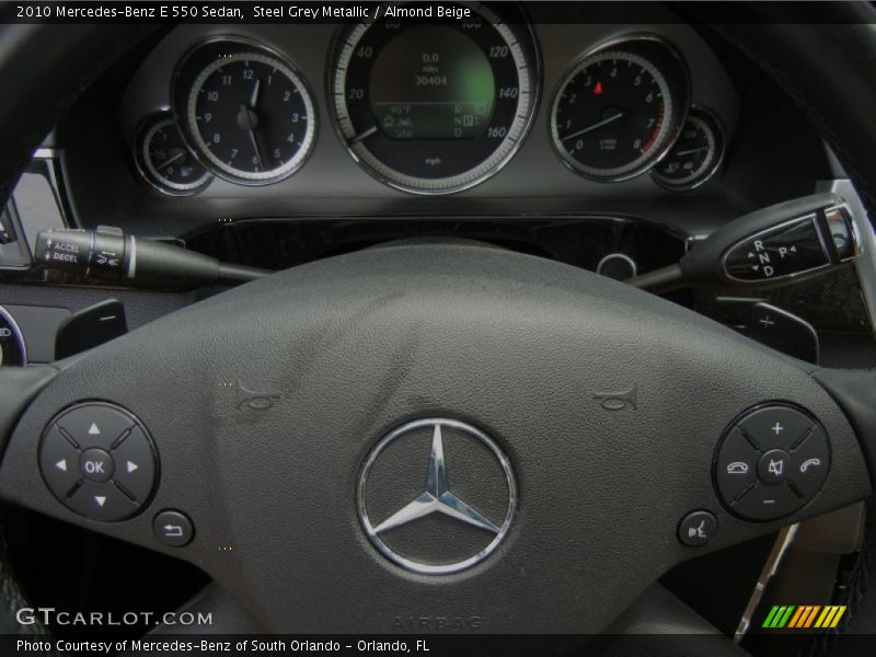 Steel Grey Metallic / Almond Beige 2010 Mercedes-Benz E 550 Sedan
