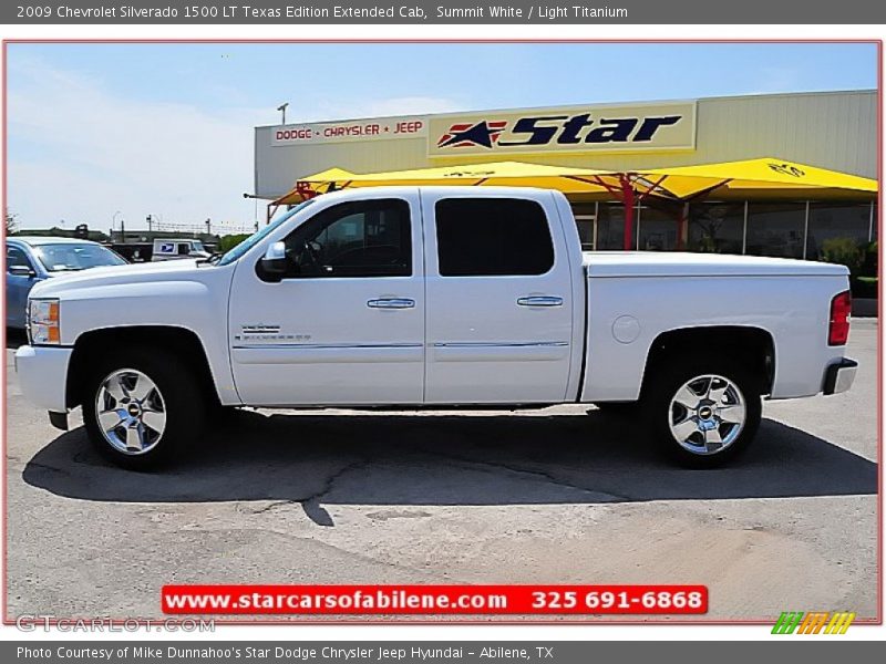 Summit White / Light Titanium 2009 Chevrolet Silverado 1500 LT Texas Edition Extended Cab