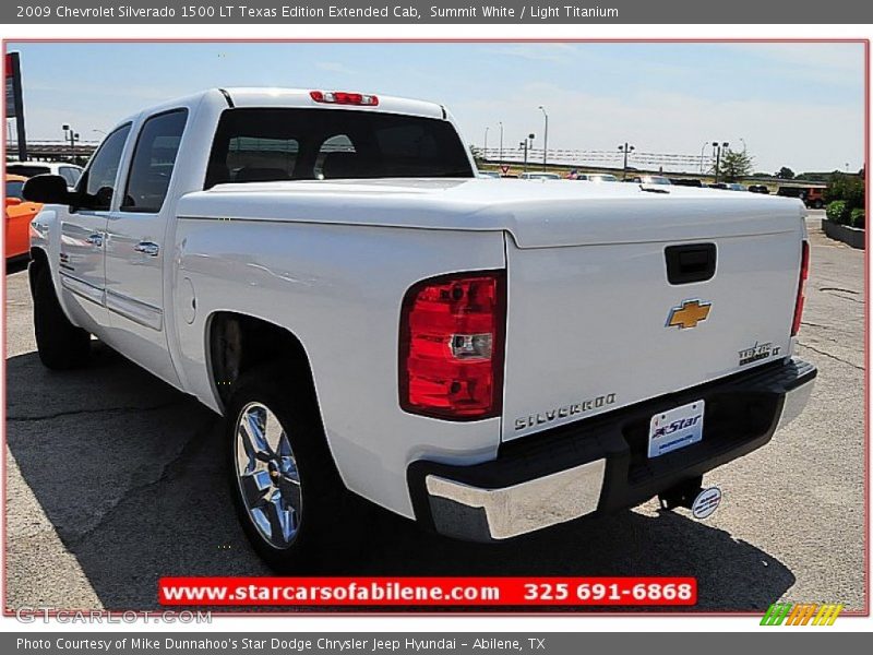 Summit White / Light Titanium 2009 Chevrolet Silverado 1500 LT Texas Edition Extended Cab