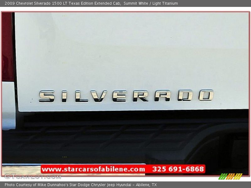 Summit White / Light Titanium 2009 Chevrolet Silverado 1500 LT Texas Edition Extended Cab