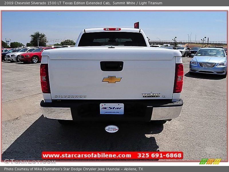 Summit White / Light Titanium 2009 Chevrolet Silverado 1500 LT Texas Edition Extended Cab