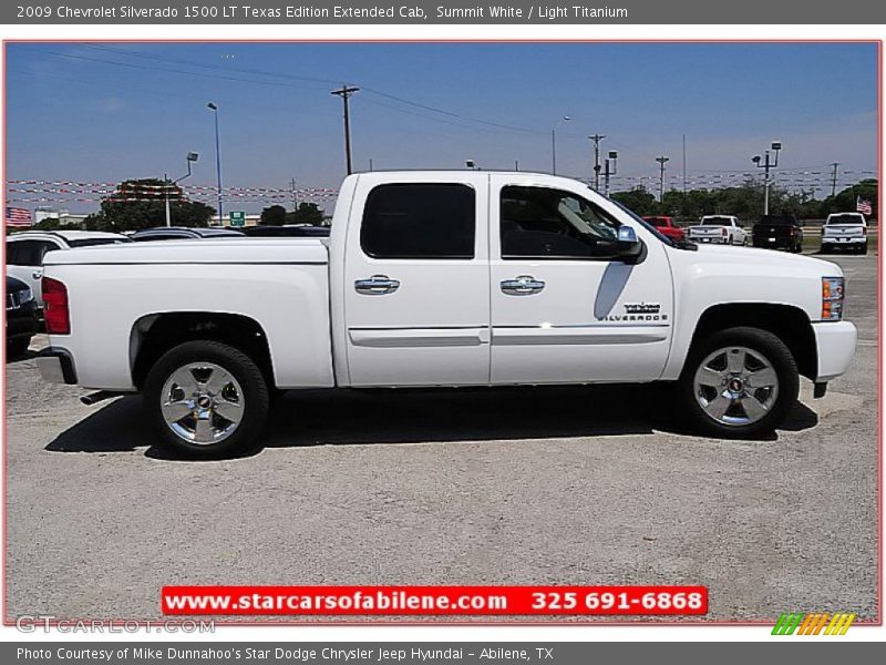 Summit White / Light Titanium 2009 Chevrolet Silverado 1500 LT Texas Edition Extended Cab