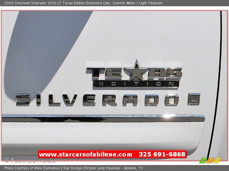 Summit White / Light Titanium 2009 Chevrolet Silverado 1500 LT Texas Edition Extended Cab