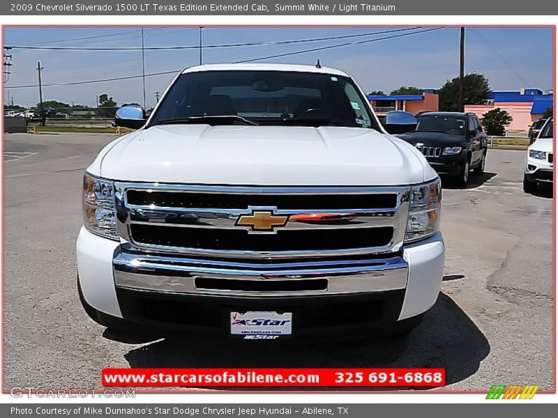 Summit White / Light Titanium 2009 Chevrolet Silverado 1500 LT Texas Edition Extended Cab