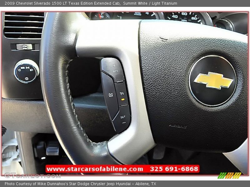 Summit White / Light Titanium 2009 Chevrolet Silverado 1500 LT Texas Edition Extended Cab