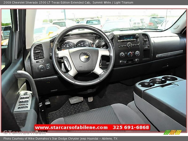 Summit White / Light Titanium 2009 Chevrolet Silverado 1500 LT Texas Edition Extended Cab