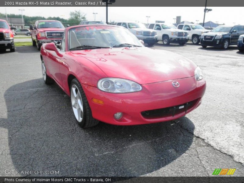 Classic Red / Tan 2001 Mazda MX-5 Miata LS Roadster