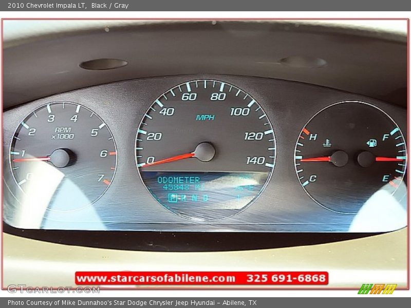 Black / Gray 2010 Chevrolet Impala LT