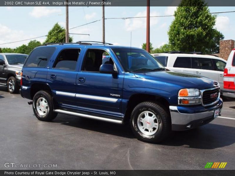 Indigo Blue Metallic / Pewter/Shale 2002 GMC Yukon SLE 4x4