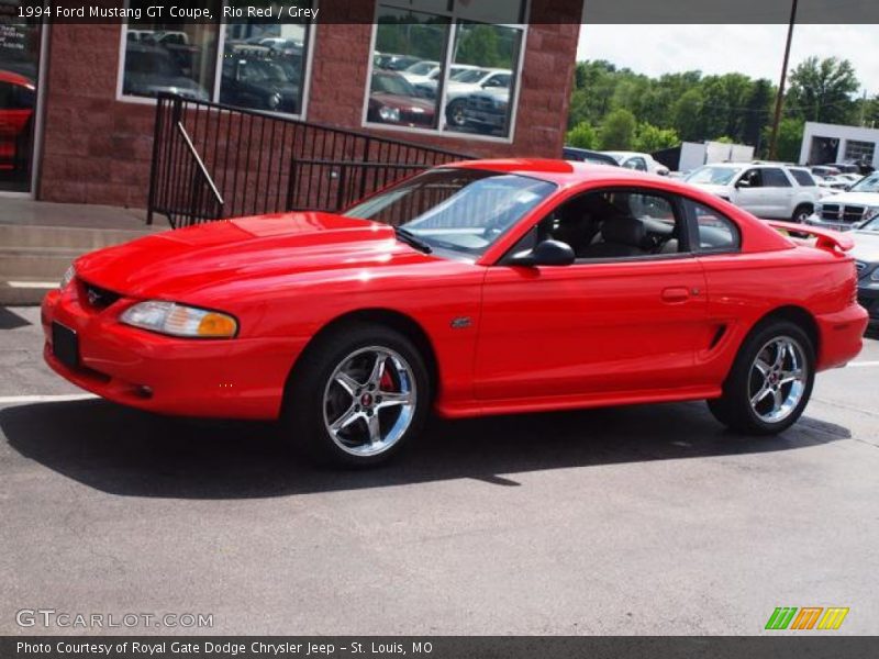 Rio Red / Grey 1994 Ford Mustang GT Coupe