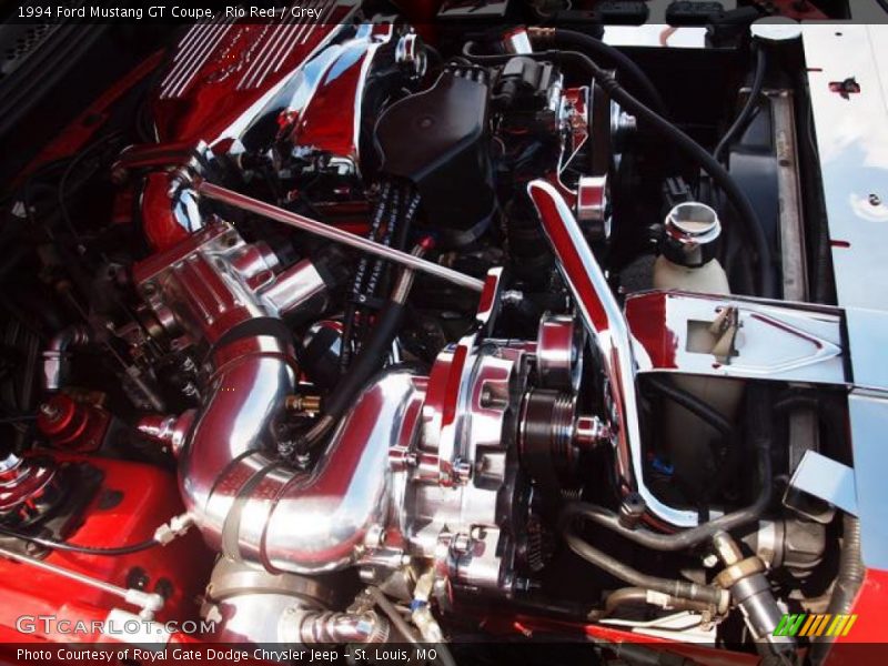 Rio Red / Grey 1994 Ford Mustang GT Coupe