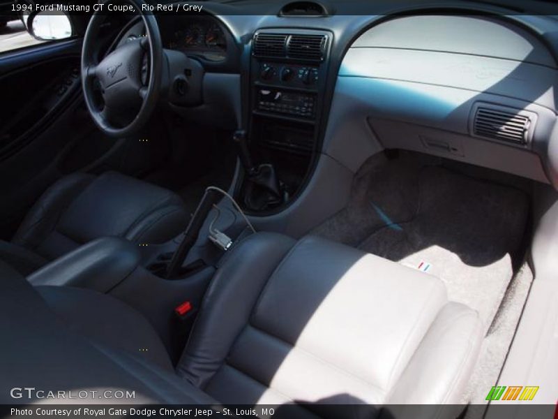 Rio Red / Grey 1994 Ford Mustang GT Coupe