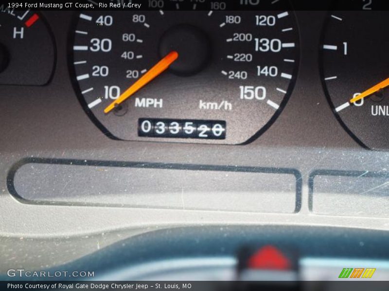 Rio Red / Grey 1994 Ford Mustang GT Coupe