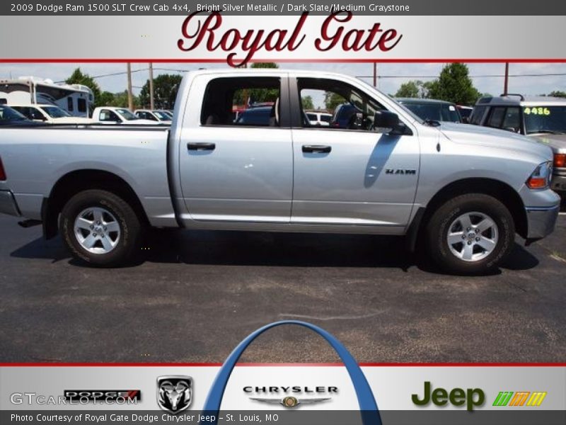 Bright Silver Metallic / Dark Slate/Medium Graystone 2009 Dodge Ram 1500 SLT Crew Cab 4x4