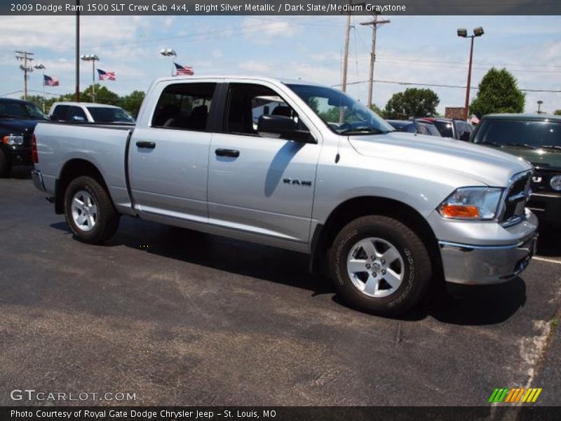 Bright Silver Metallic / Dark Slate/Medium Graystone 2009 Dodge Ram 1500 SLT Crew Cab 4x4