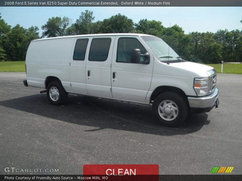 Oxford White / Medium Flint 2008 Ford E Series Van E250 Super Duty Commericial Extended