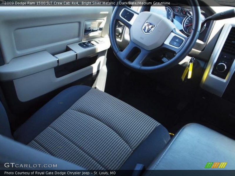 Bright Silver Metallic / Dark Slate/Medium Graystone 2009 Dodge Ram 1500 SLT Crew Cab 4x4