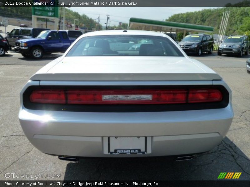 Bright Silver Metallic / Dark Slate Gray 2012 Dodge Challenger R/T Plus