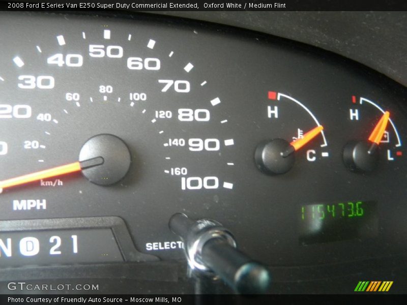 Oxford White / Medium Flint 2008 Ford E Series Van E250 Super Duty Commericial Extended