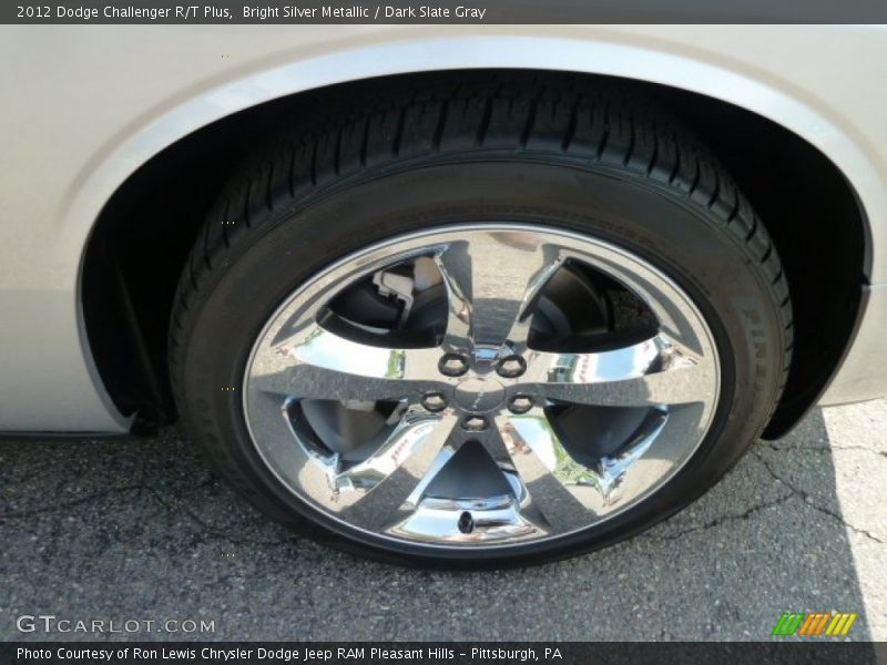 Bright Silver Metallic / Dark Slate Gray 2012 Dodge Challenger R/T Plus