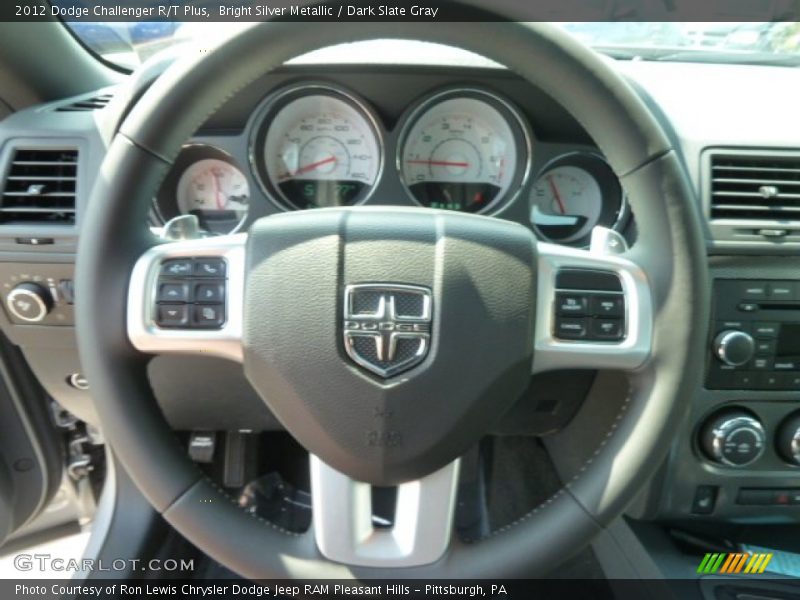 Bright Silver Metallic / Dark Slate Gray 2012 Dodge Challenger R/T Plus