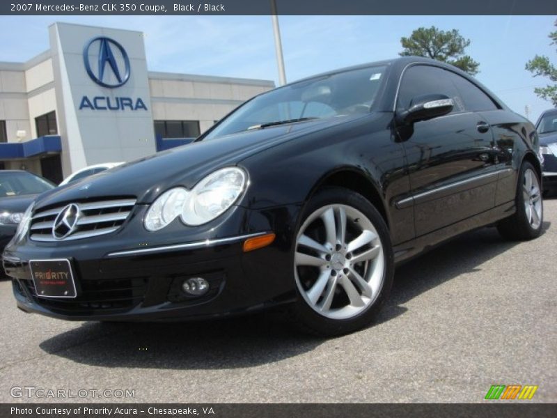 Black / Black 2007 Mercedes-Benz CLK 350 Coupe