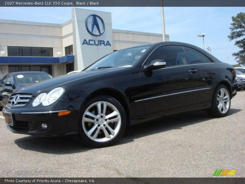Black / Black 2007 Mercedes-Benz CLK 350 Coupe