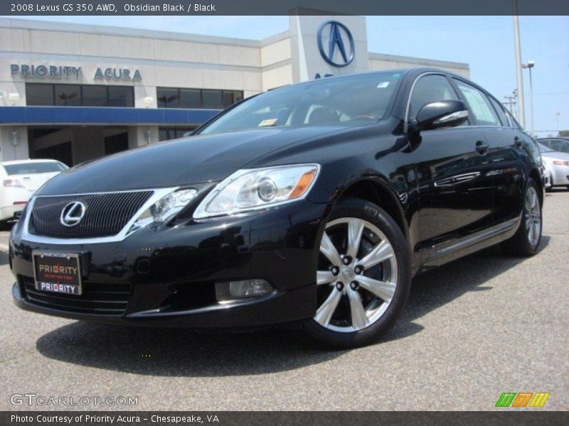 Obsidian Black / Black 2008 Lexus GS 350 AWD