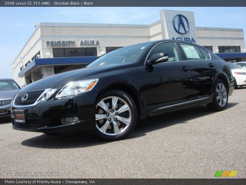 Obsidian Black / Black 2008 Lexus GS 350 AWD