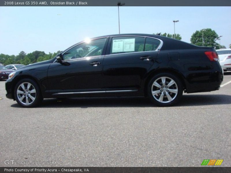Obsidian Black / Black 2008 Lexus GS 350 AWD