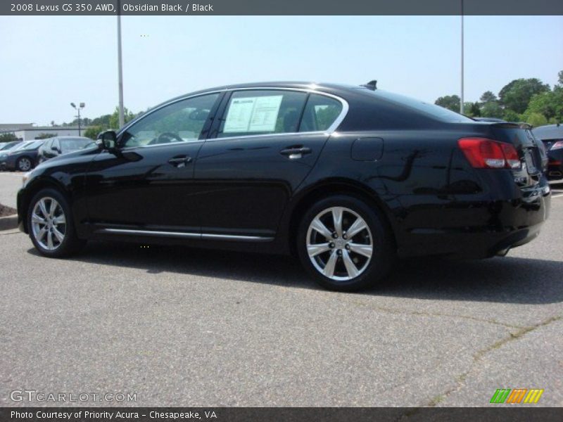 Obsidian Black / Black 2008 Lexus GS 350 AWD