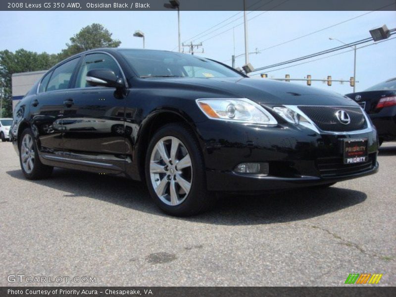 Obsidian Black / Black 2008 Lexus GS 350 AWD