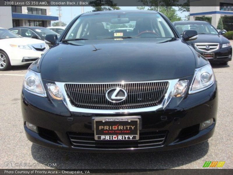 Obsidian Black / Black 2008 Lexus GS 350 AWD