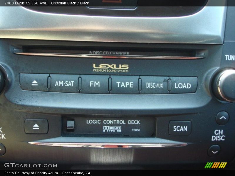 Obsidian Black / Black 2008 Lexus GS 350 AWD