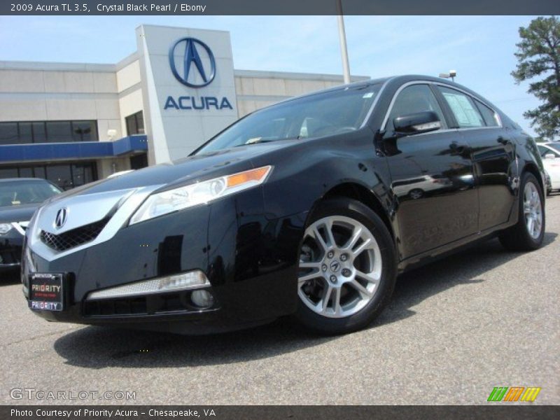 Crystal Black Pearl / Ebony 2009 Acura TL 3.5