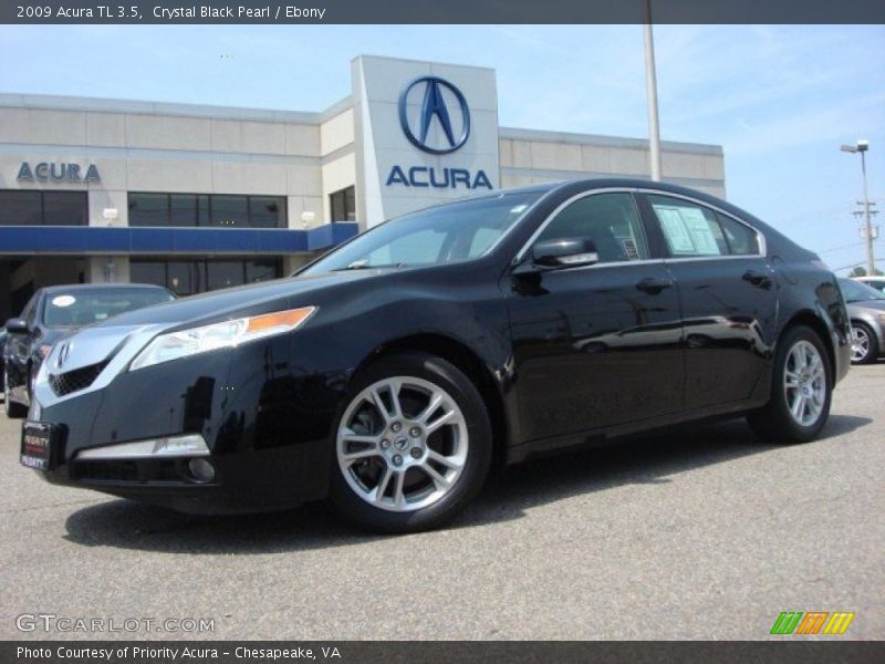 Crystal Black Pearl / Ebony 2009 Acura TL 3.5