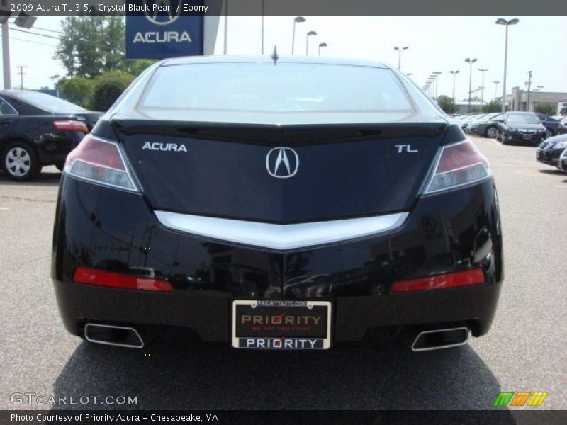 Crystal Black Pearl / Ebony 2009 Acura TL 3.5