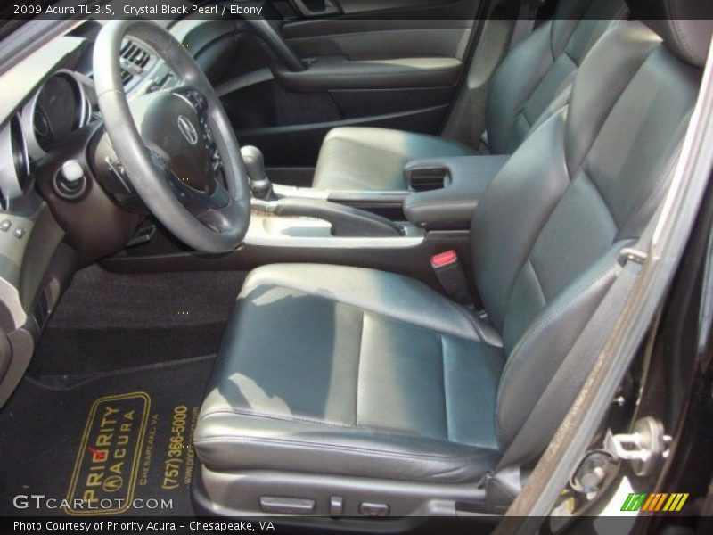 Crystal Black Pearl / Ebony 2009 Acura TL 3.5