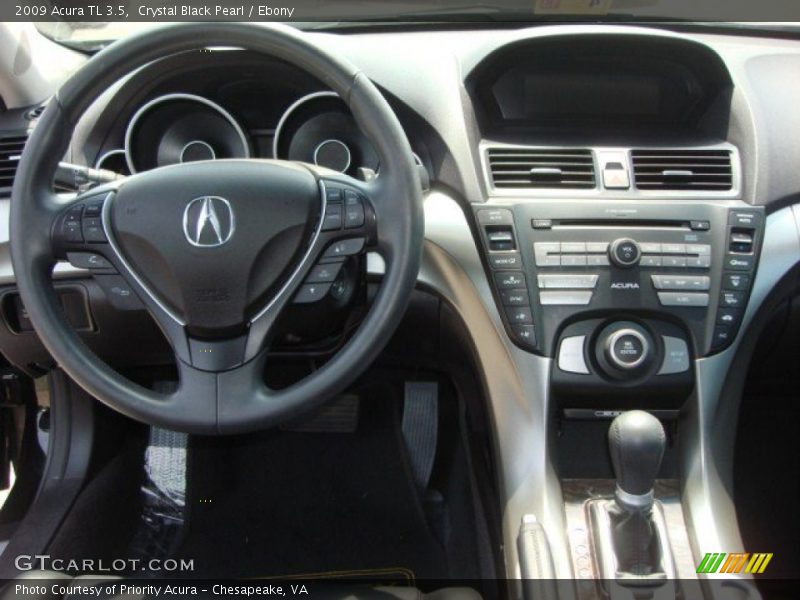 Crystal Black Pearl / Ebony 2009 Acura TL 3.5