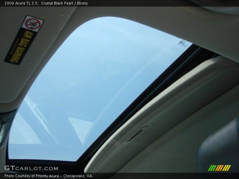 Crystal Black Pearl / Ebony 2009 Acura TL 3.5